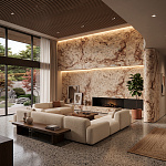 Гибкая керамика Rockface Stone Pollie Yellow 600*1200
